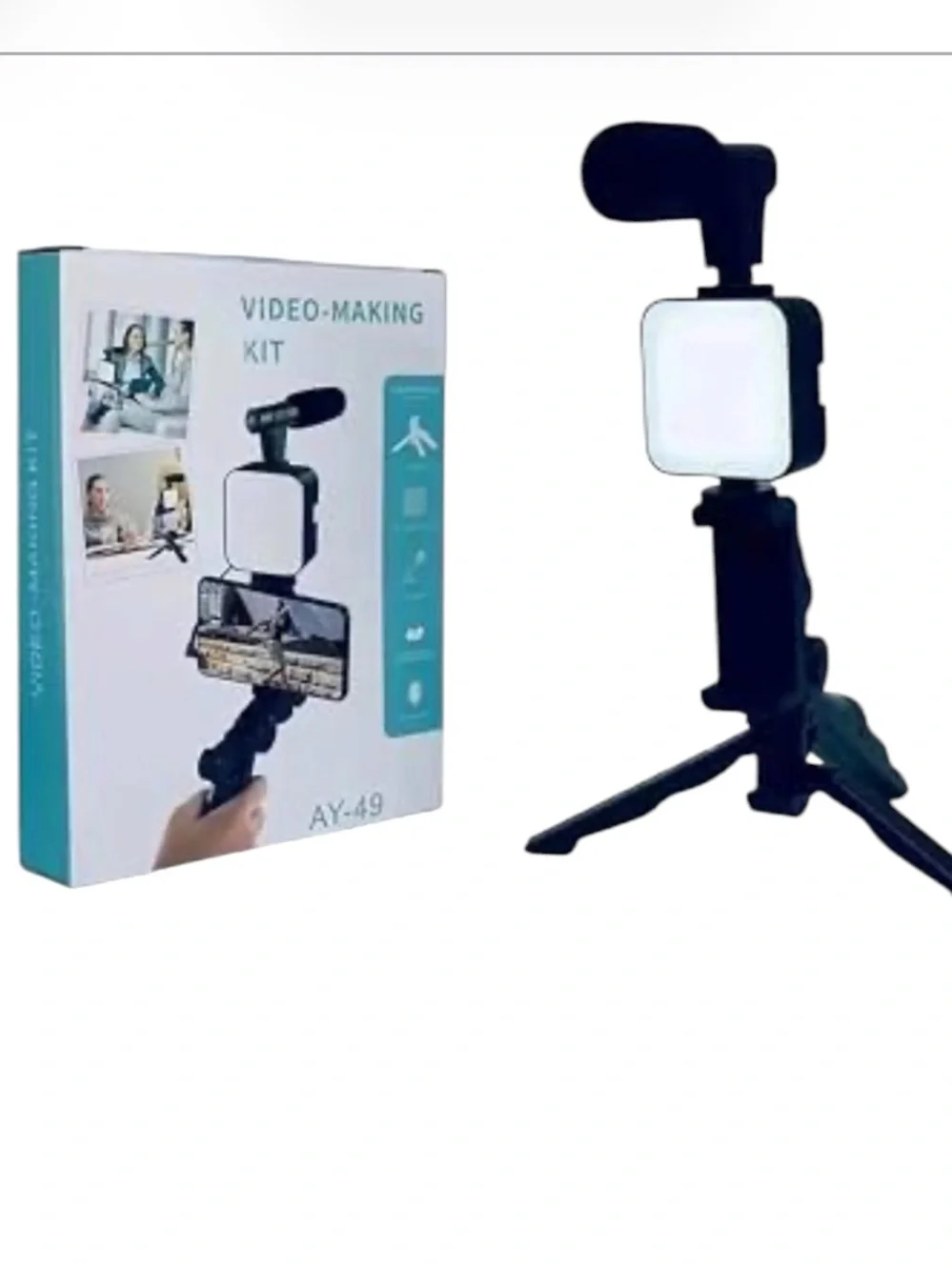 Video-Making Kit with LED Light and Microphone
